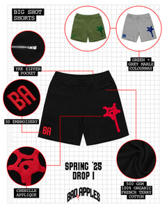 BIG SHOT TRACK SHORT GREY